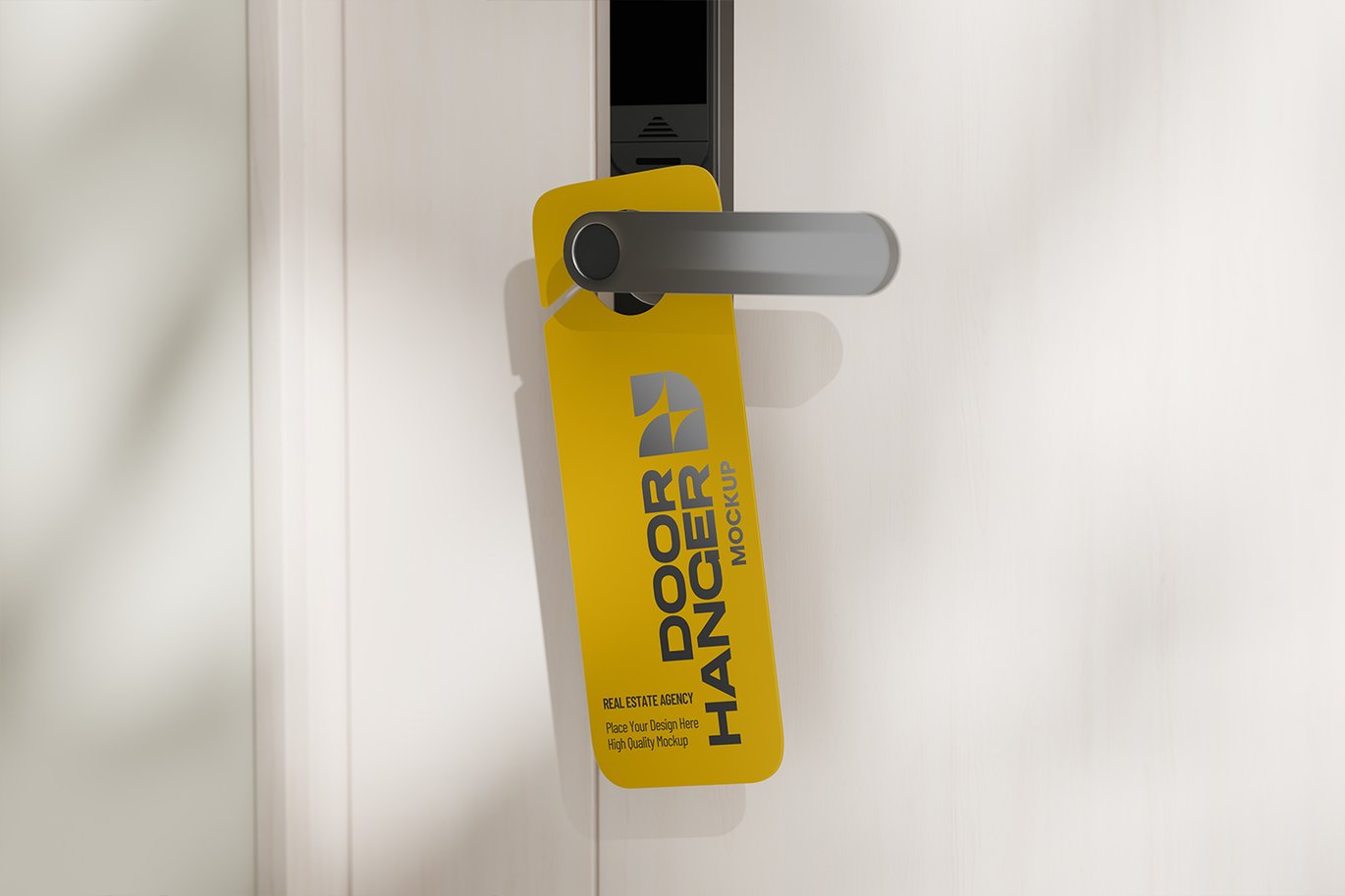 立体门牌展示样机 Realistic Door Hanger Mockup