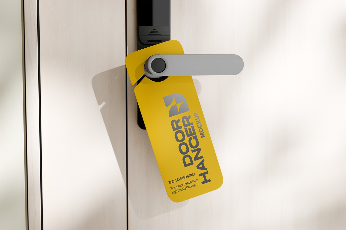 立体门牌展示样机 Realistic Door Hanger Mockup