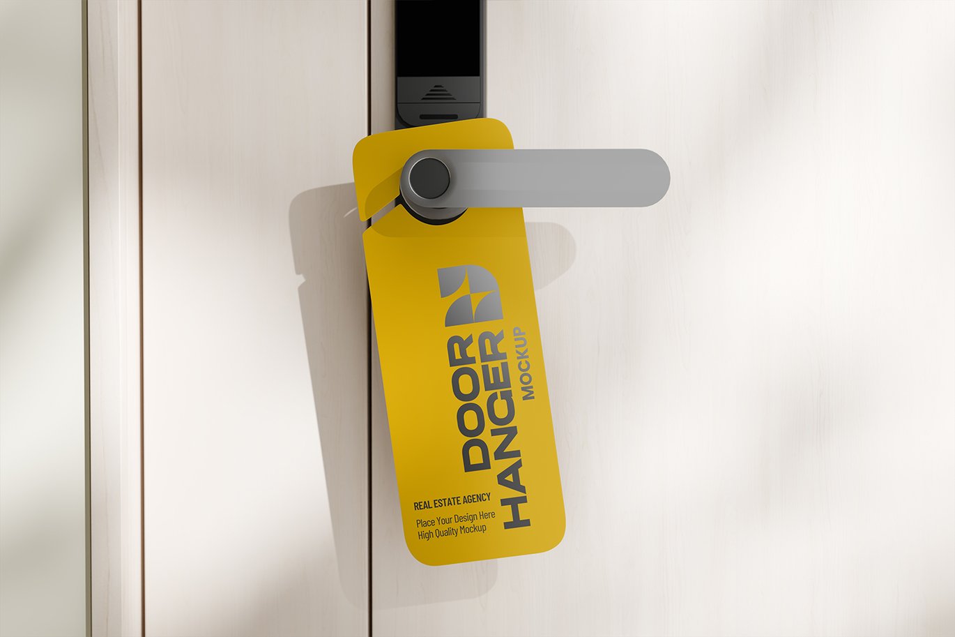 立体门牌展示样机 Realistic Door Hanger Mockup
