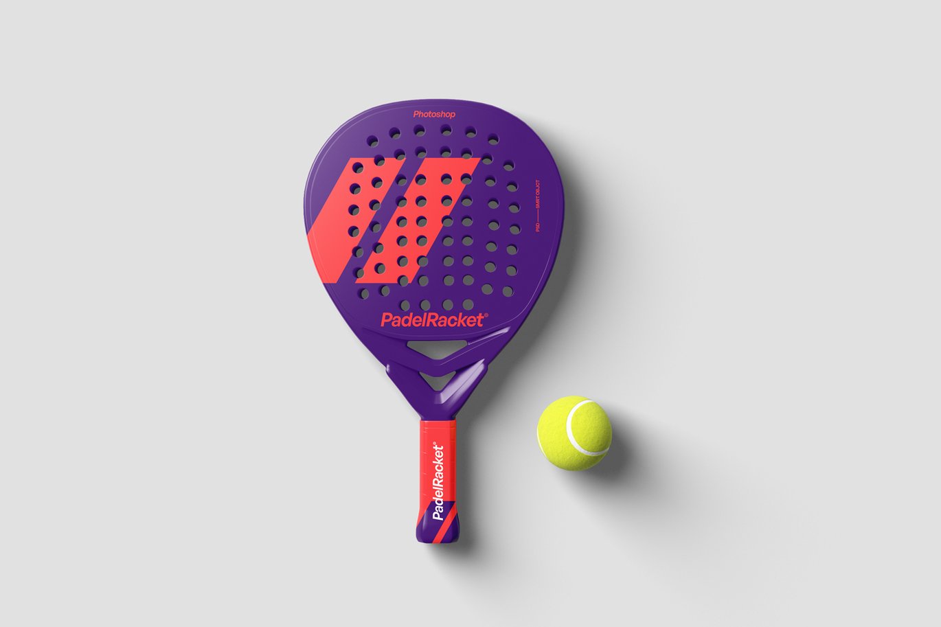 平板网球拍设计样机 Padel Racket Mockups