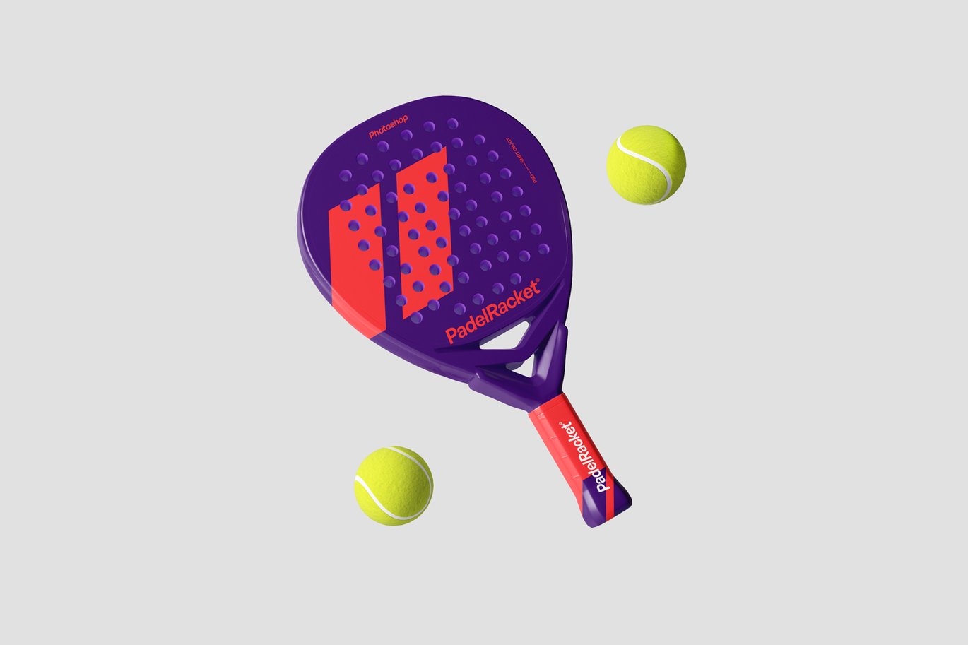 平板网球拍设计样机 Padel Racket Mockups