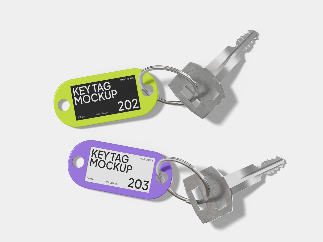 钥匙挂牌设计样机 Key Tag Mockup