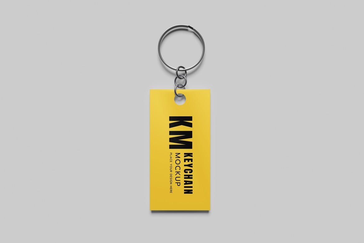 创意钥匙扣设计展示样机 Keychain Mockup