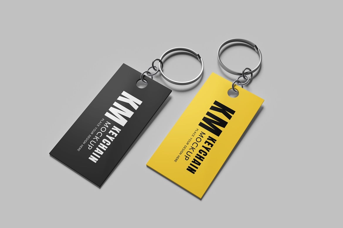创意钥匙扣设计展示样机 Keychain Mockup