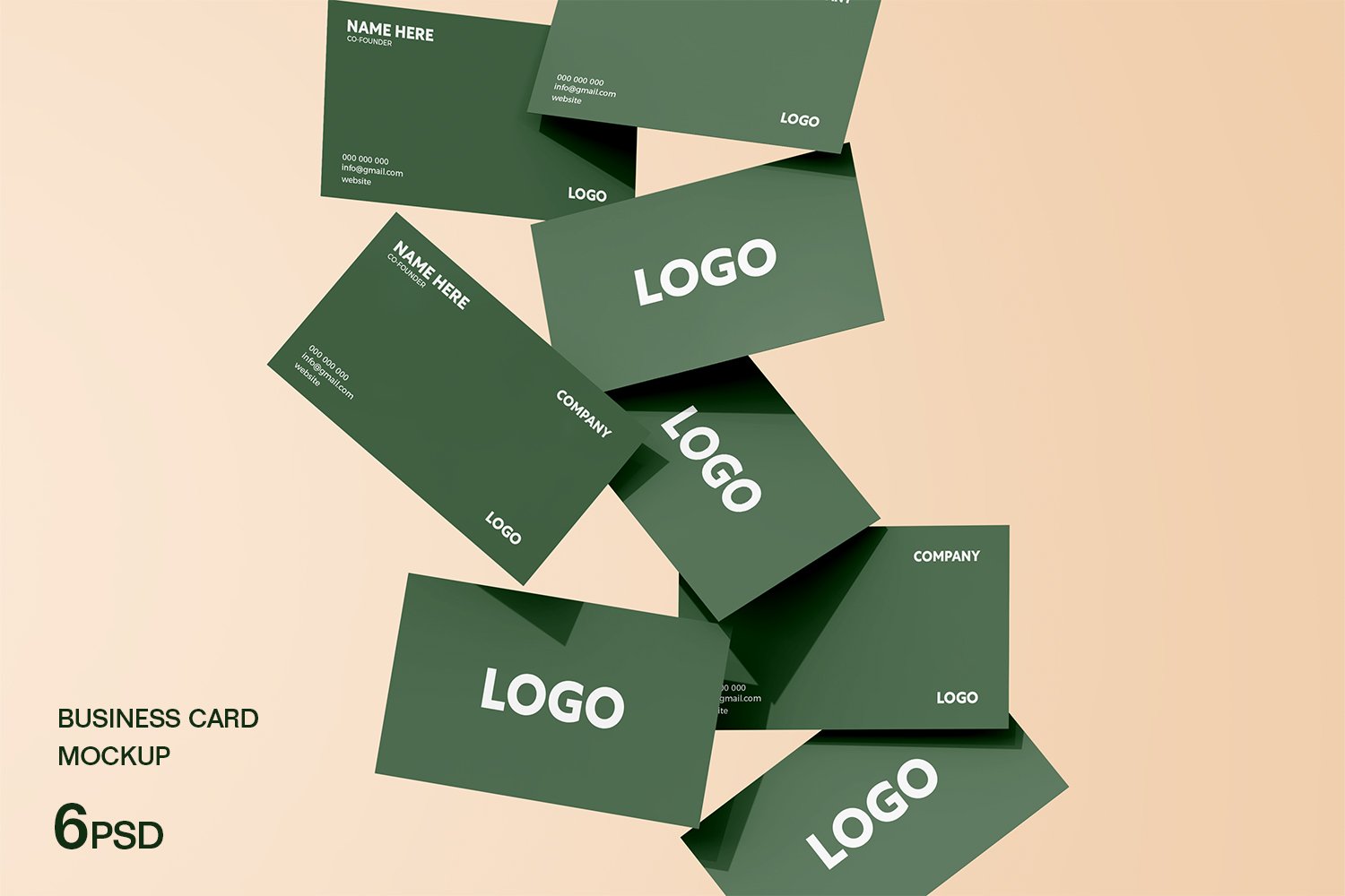 新版名片设计展示样机 New Business Card Mockup