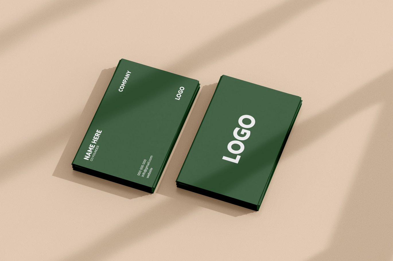 新版名片设计展示样机 New Business Card Mockup