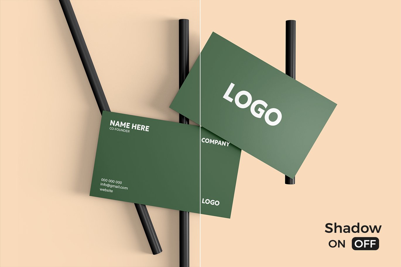 新版名片设计展示样机 New Business Card Mockup