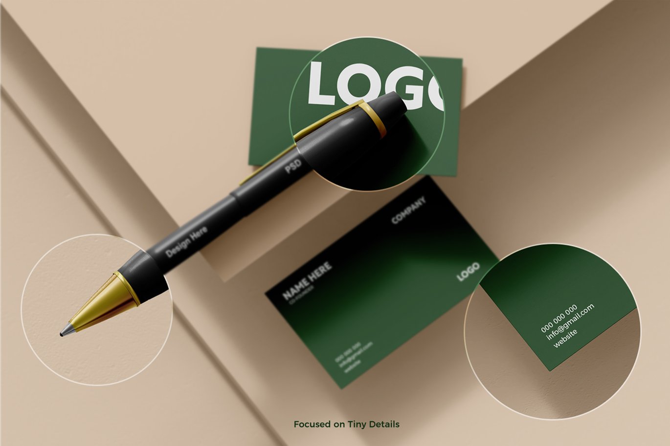 新版名片设计展示样机 New Business Card Mockup