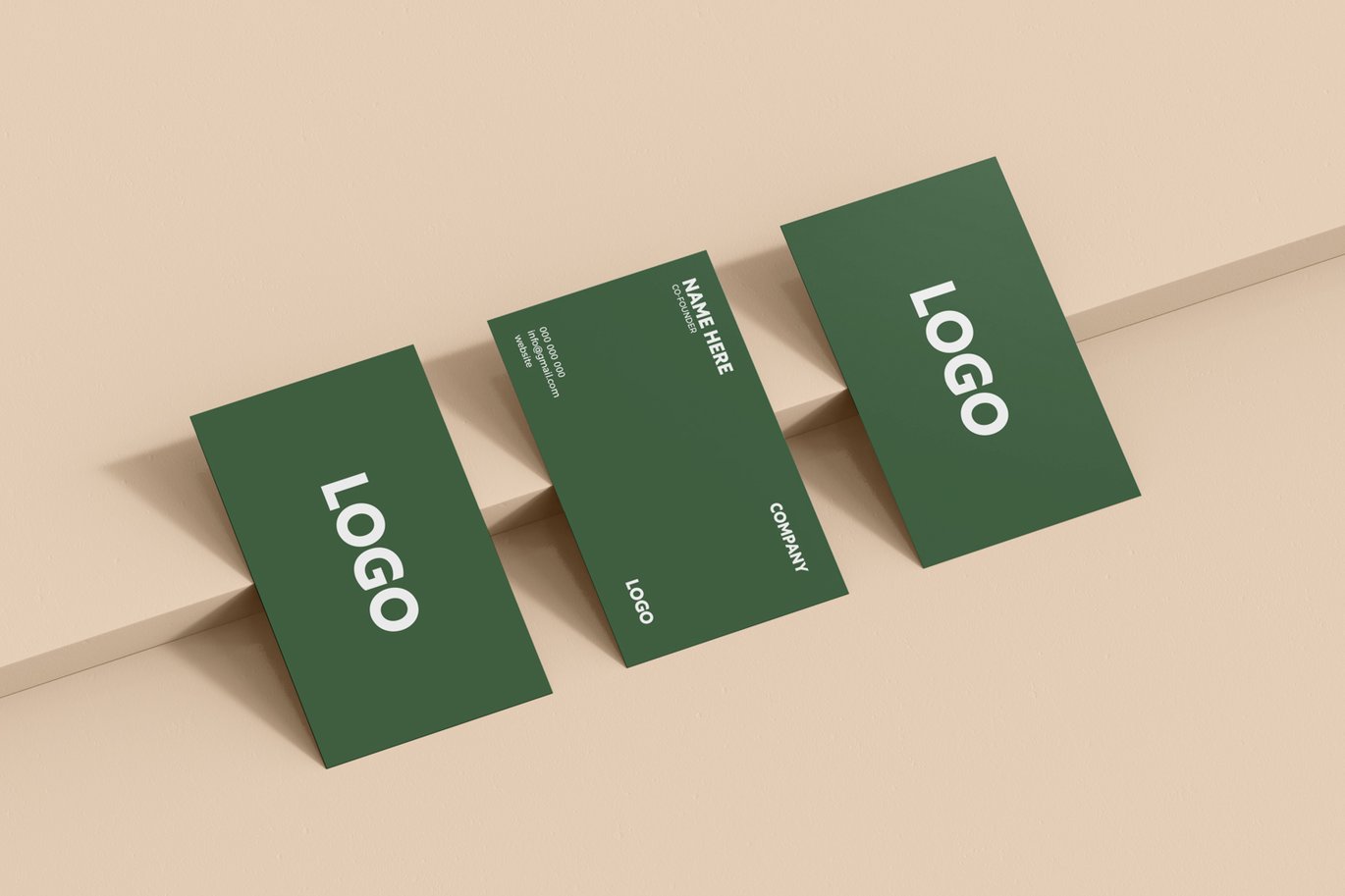 新版名片设计展示样机 New Business Card Mockup