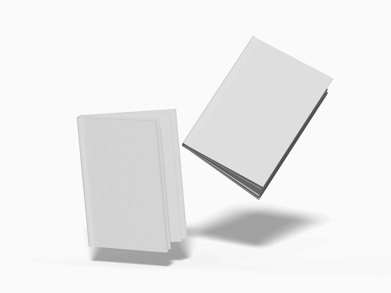 漂浮精装书籍展示样机 Flying Hardcover Book Mockup