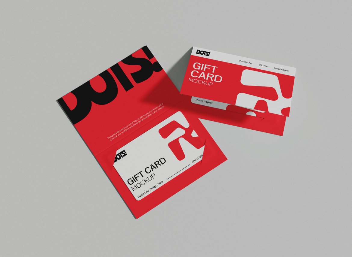 礼品卡卡片设计展示样机 Gift Card Mockup