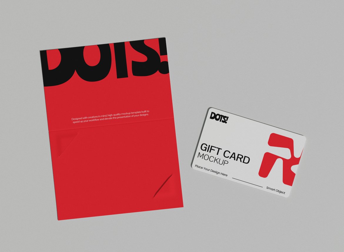 礼品卡卡片设计展示样机 Gift Card Mockup