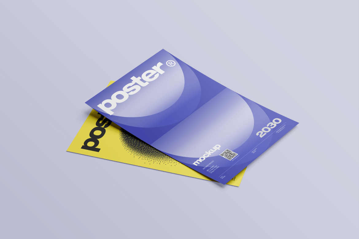 印刷海报展示样机 Poster Mockup