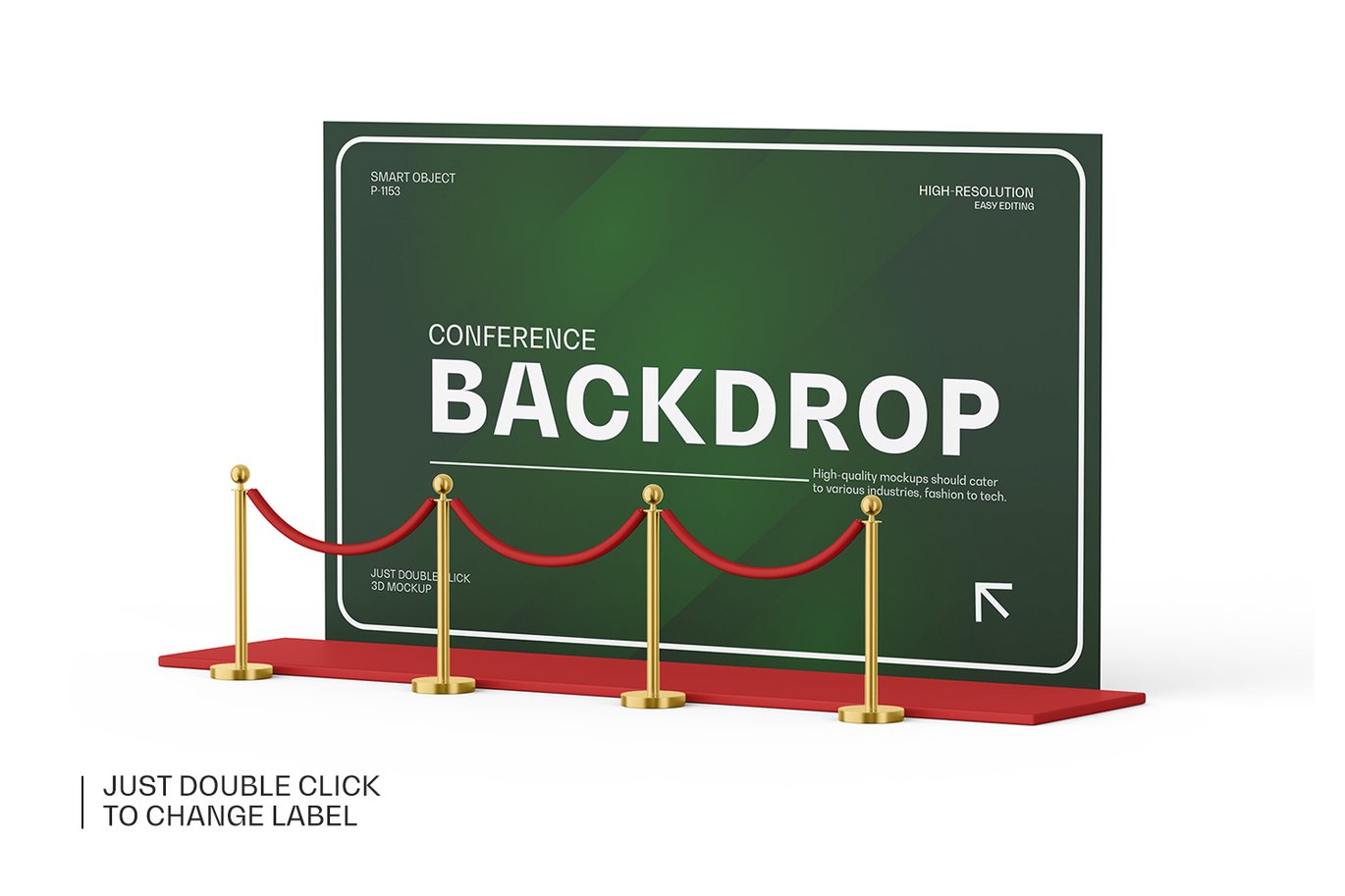 活动背景横幅展示样机 Event Backdrop Banner Mockup