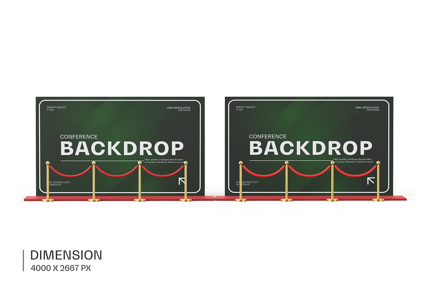 活动背景横幅展示样机 Event Backdrop Banner Mockup