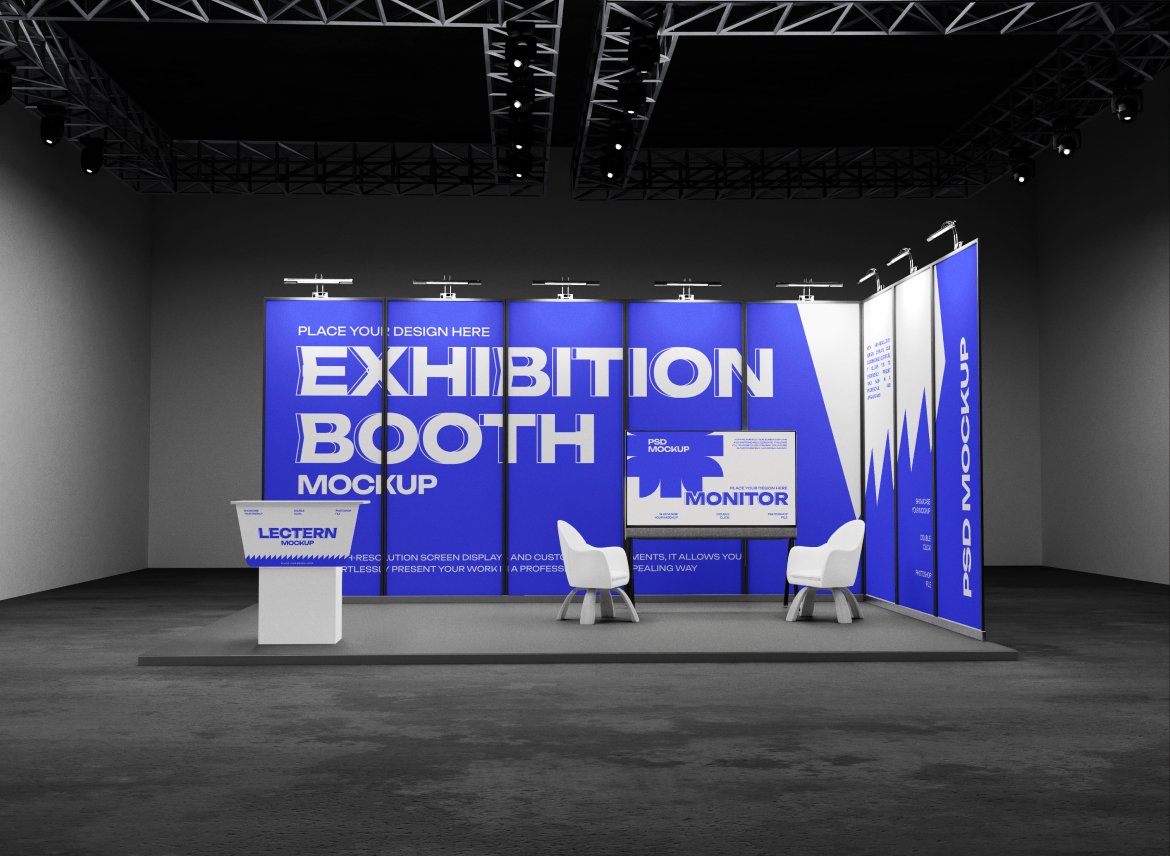展会展位设计展示样机 Exhibition Booth Mockup插图2 展会展位设计展示样机 Exhibition Booth Mockup