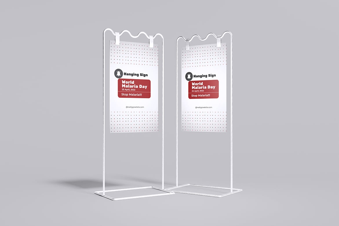 悬挂式标识牌设计样机 Hanging Sign Mockup