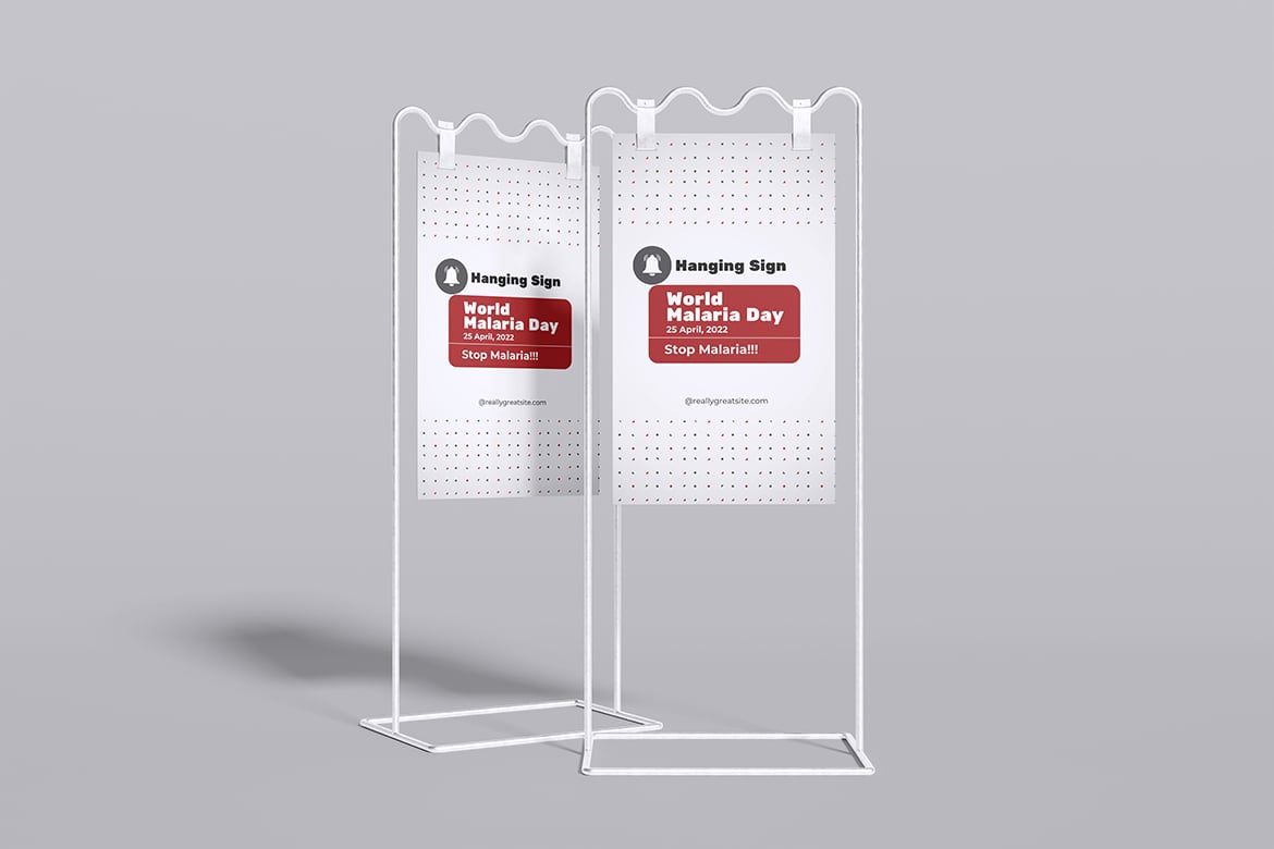 悬挂式标识牌设计样机 Hanging Sign Mockup