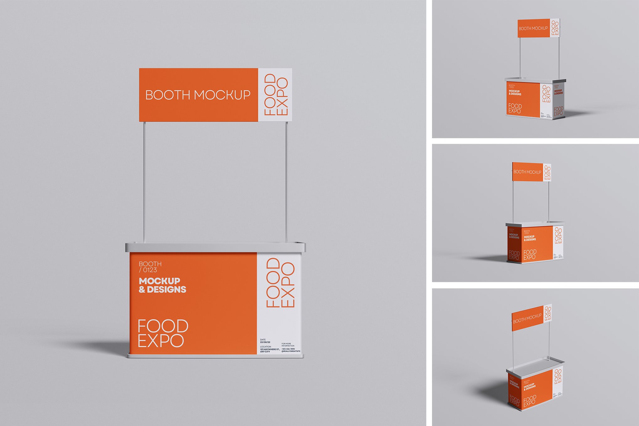 独立展位设计样机 Stand Booth Mockup