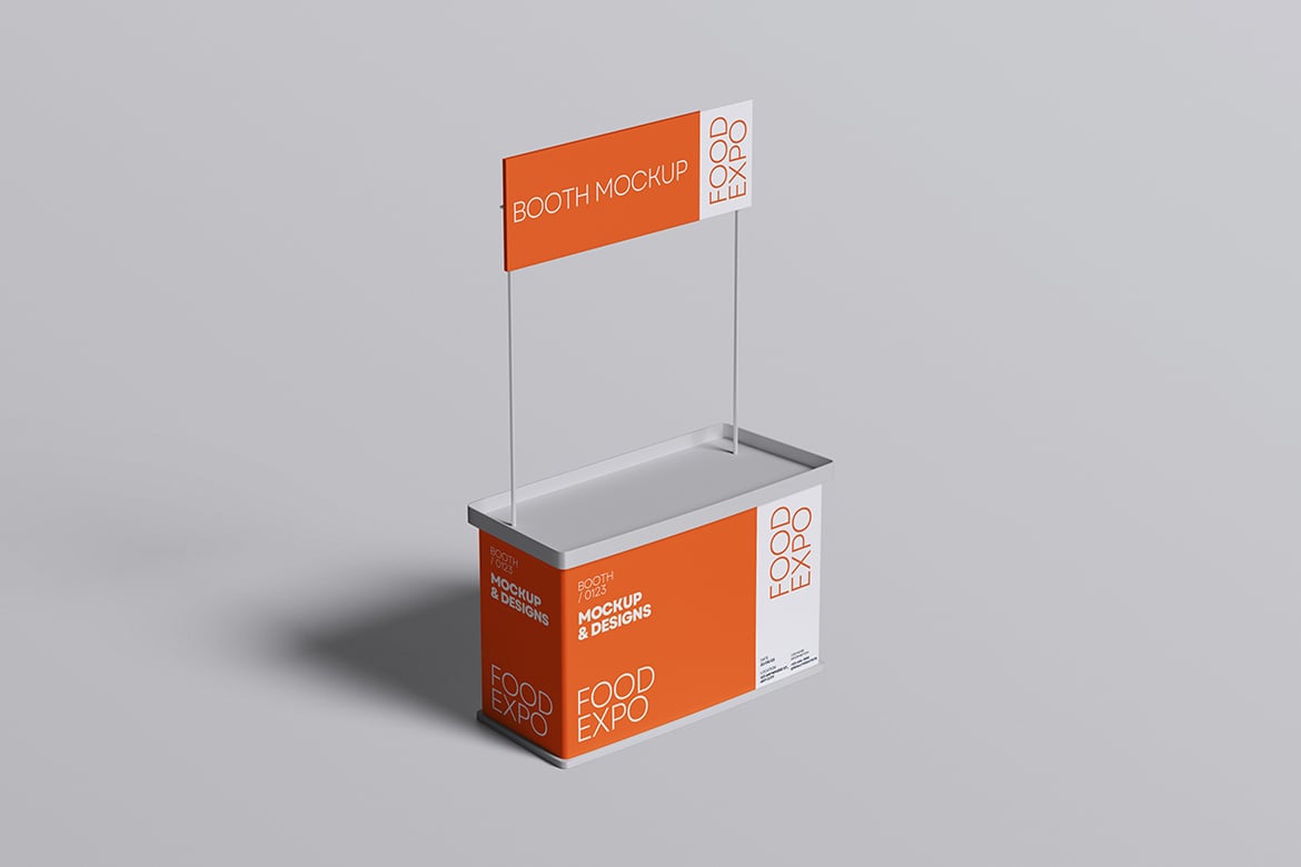 独立展位设计样机 Stand Booth Mockup