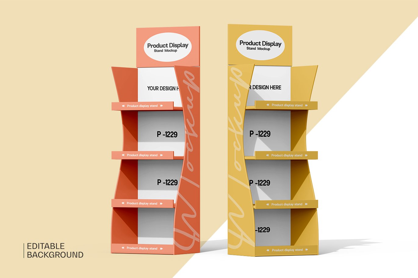 促销产品展示架样机 Promotional Product Display Stand Mockup