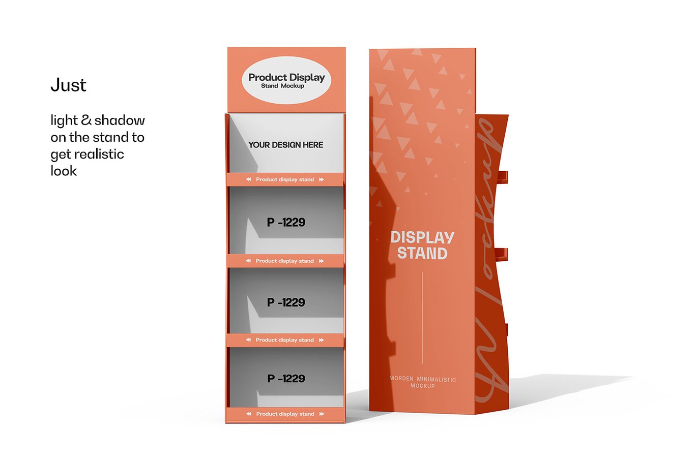 促销产品展示架样机 Promotional Product Display Stand Mockup