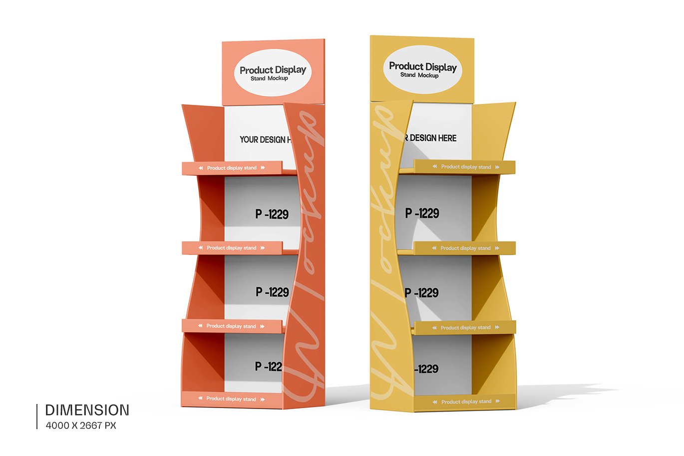 促销产品展示架样机 Promotional Product Display Stand Mockup