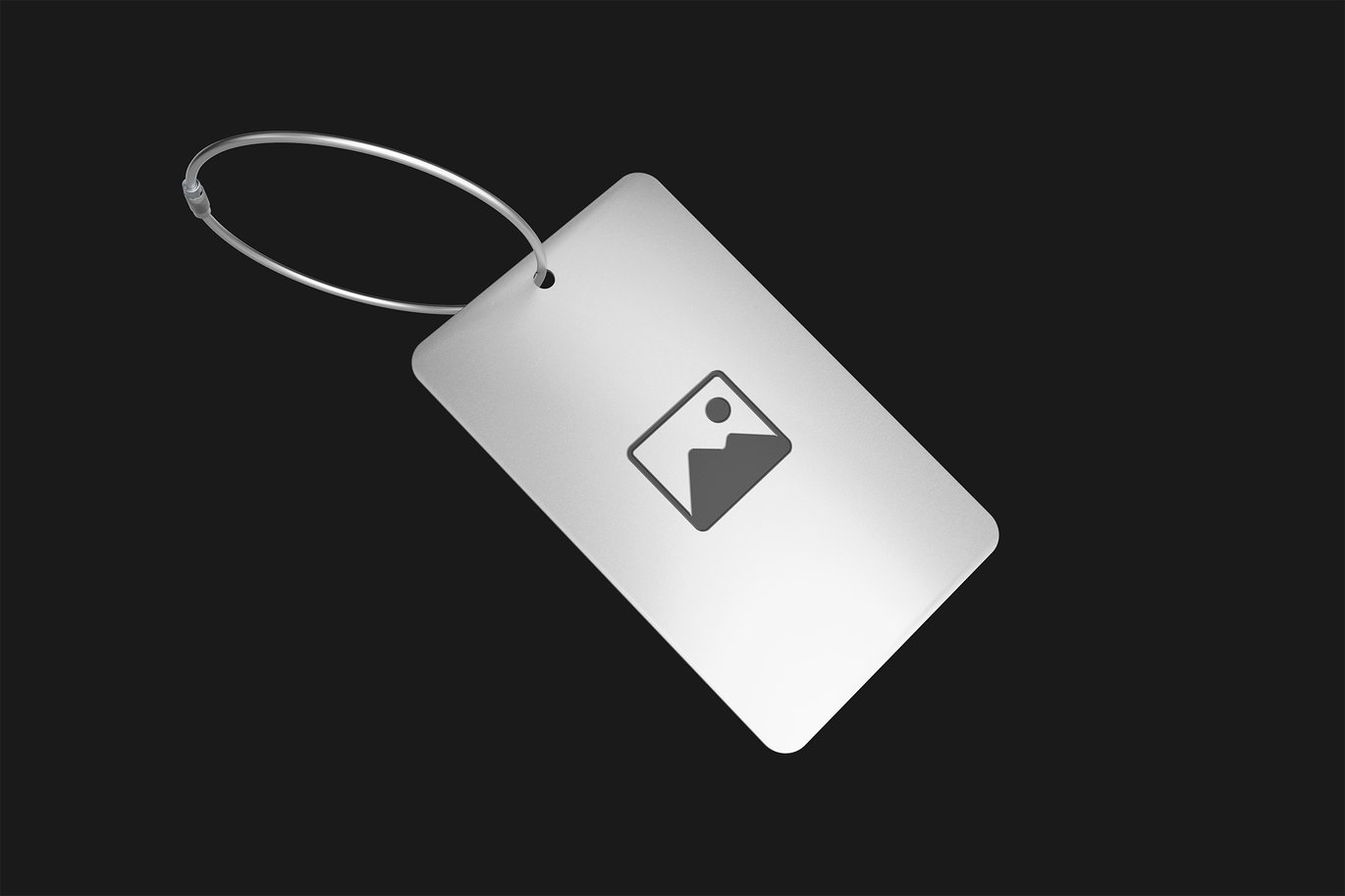 金属标签挂牌设计样机 Metal Label Tag Mockup