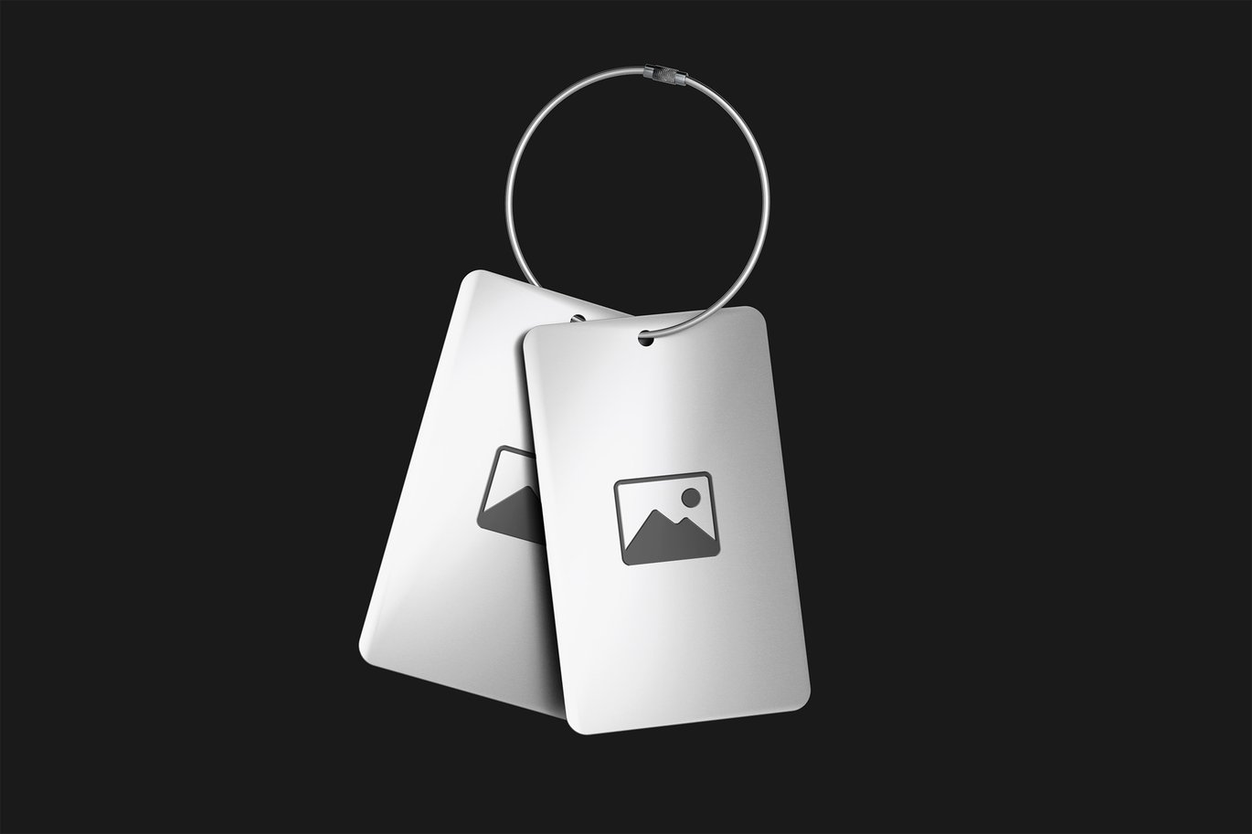 金属标签挂牌设计样机 Metal Label Tag Mockup