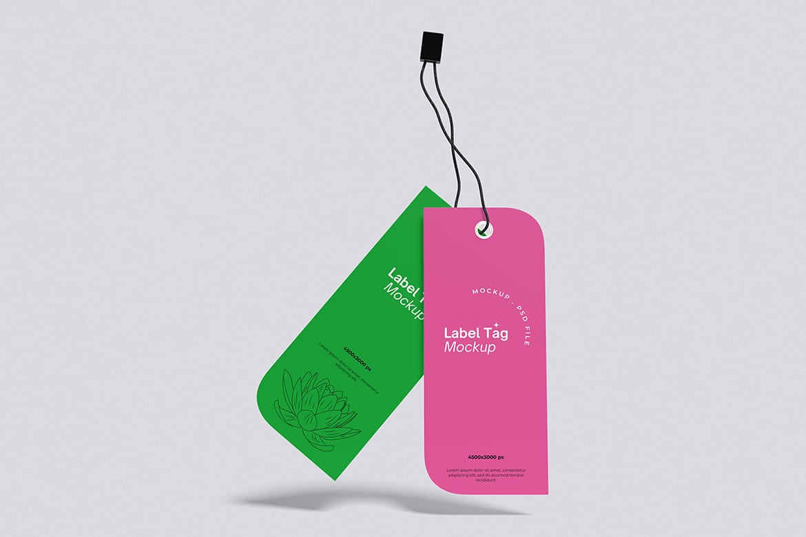 产品标签贴纸设计样机 Label Tag Mockup