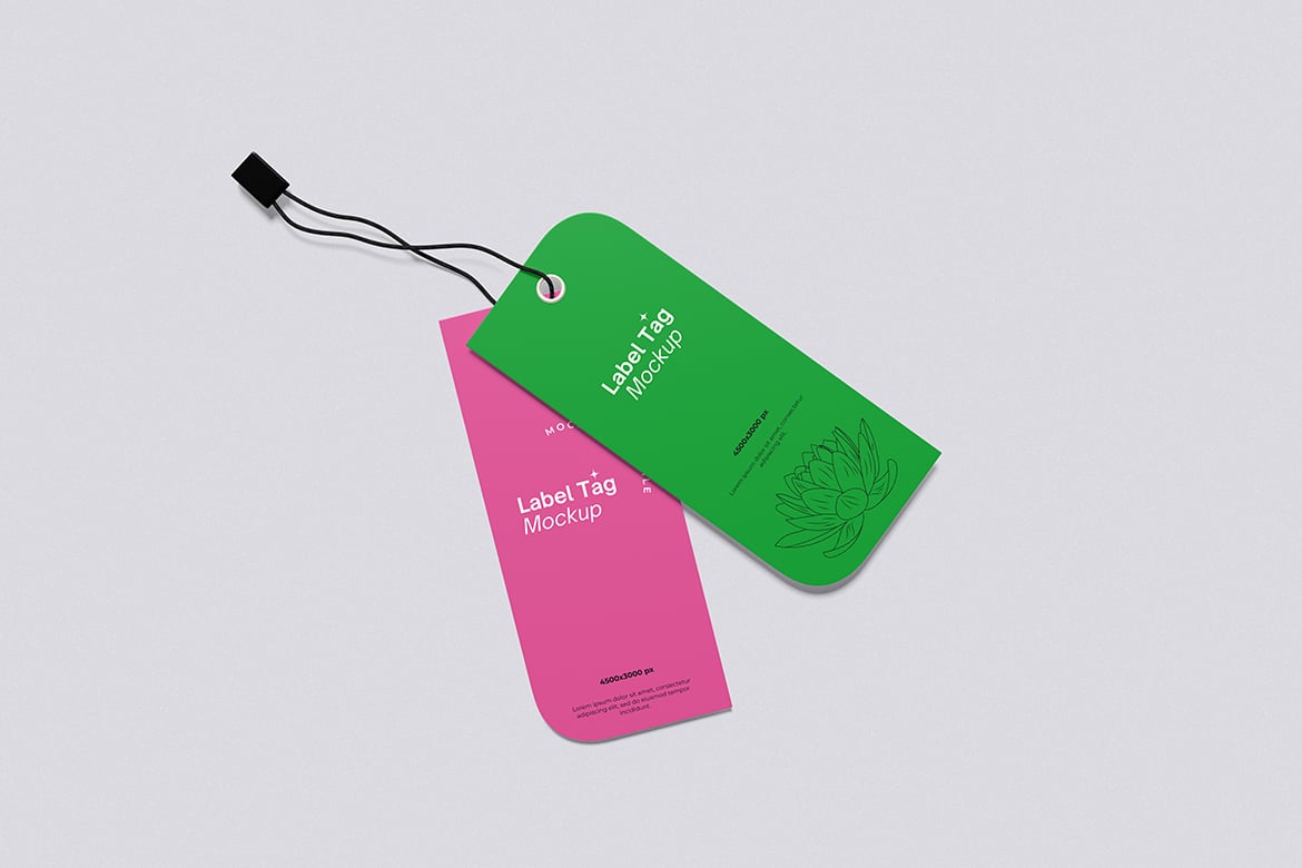 产品标签贴纸设计样机 Label Tag Mockup