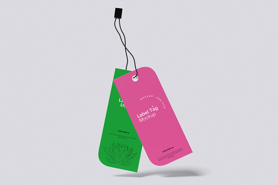 产品标签贴纸设计样机 Label Tag Mockup