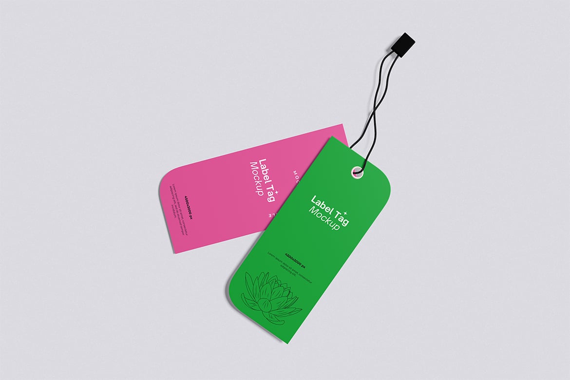 产品标签贴纸设计样机 Label Tag Mockup