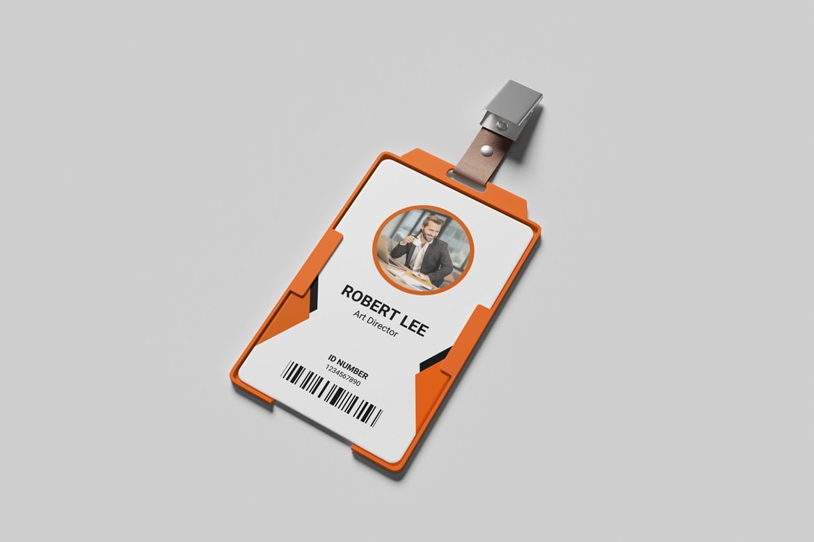 工牌卡套设计展示样机 ID Card Holder Mockup