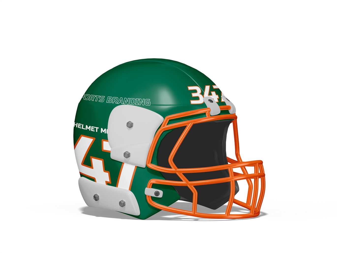 橄榄球头盔展示样机 Football Helmet Mockup