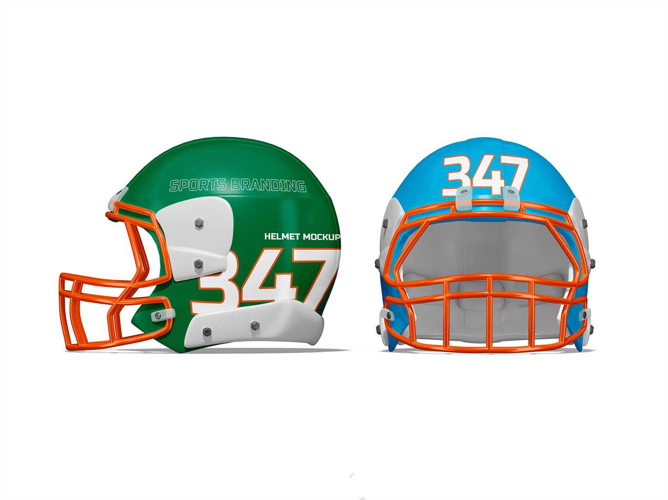 橄榄球头盔展示样机 Football Helmet Mockup