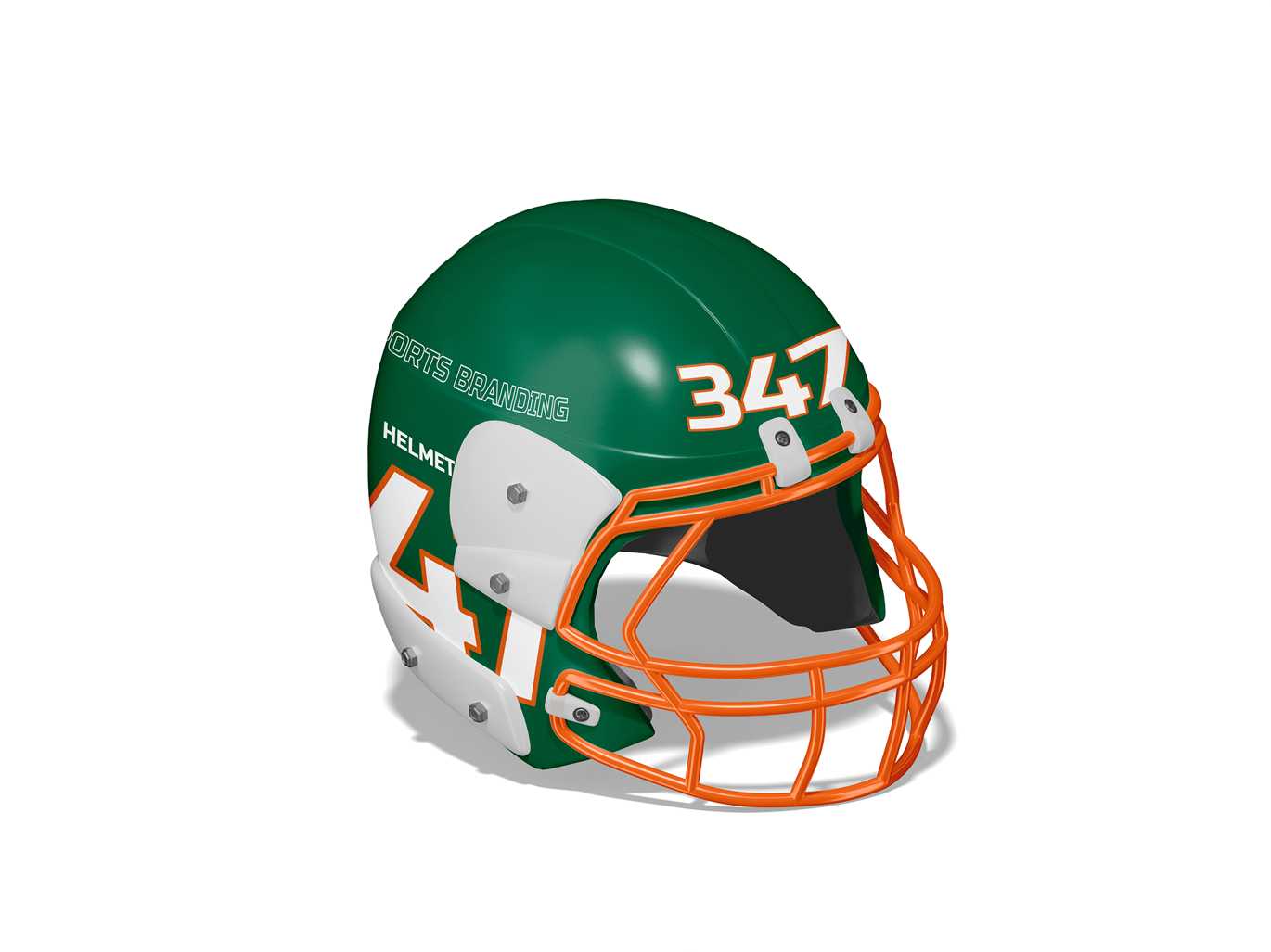 橄榄球头盔展示样机 Football Helmet Mockup