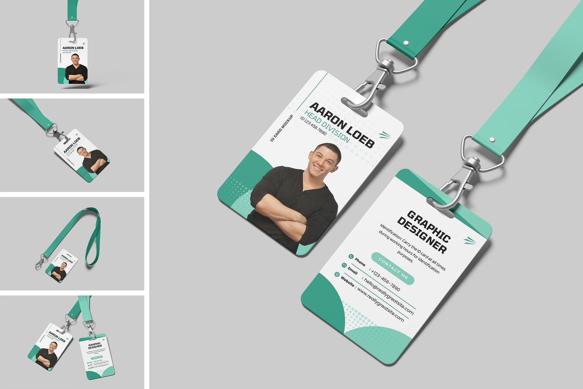 塑料ID卡证件设计样机 ID Card Mockup