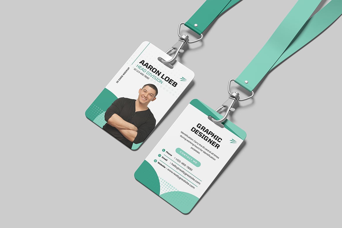 塑料ID卡证件设计样机 ID Card Mockup