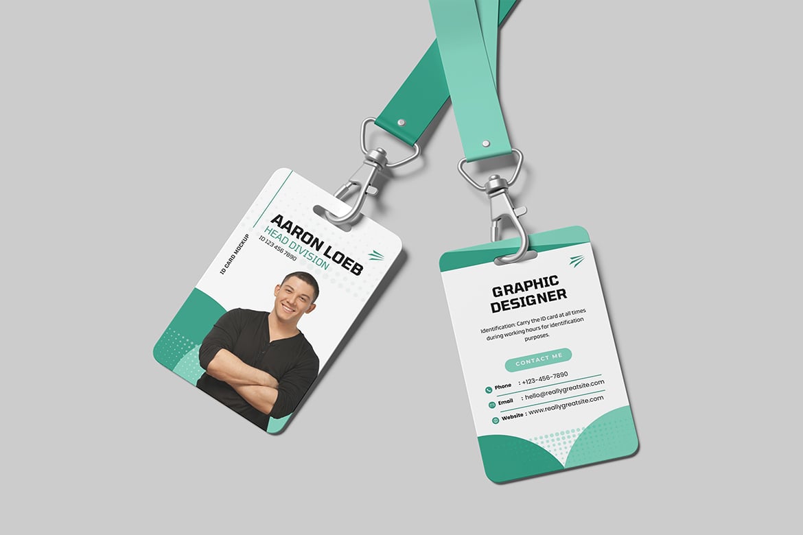 塑料ID卡证件设计样机 ID Card Mockup