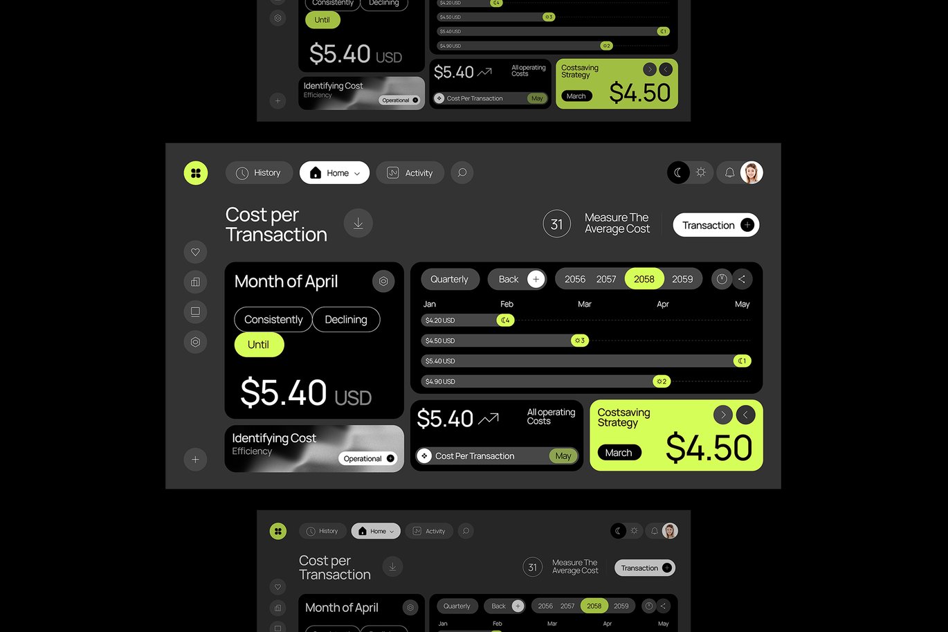 黑灰现代运营效率信息图表 Black Gray Modern Operational & Efficiency 003