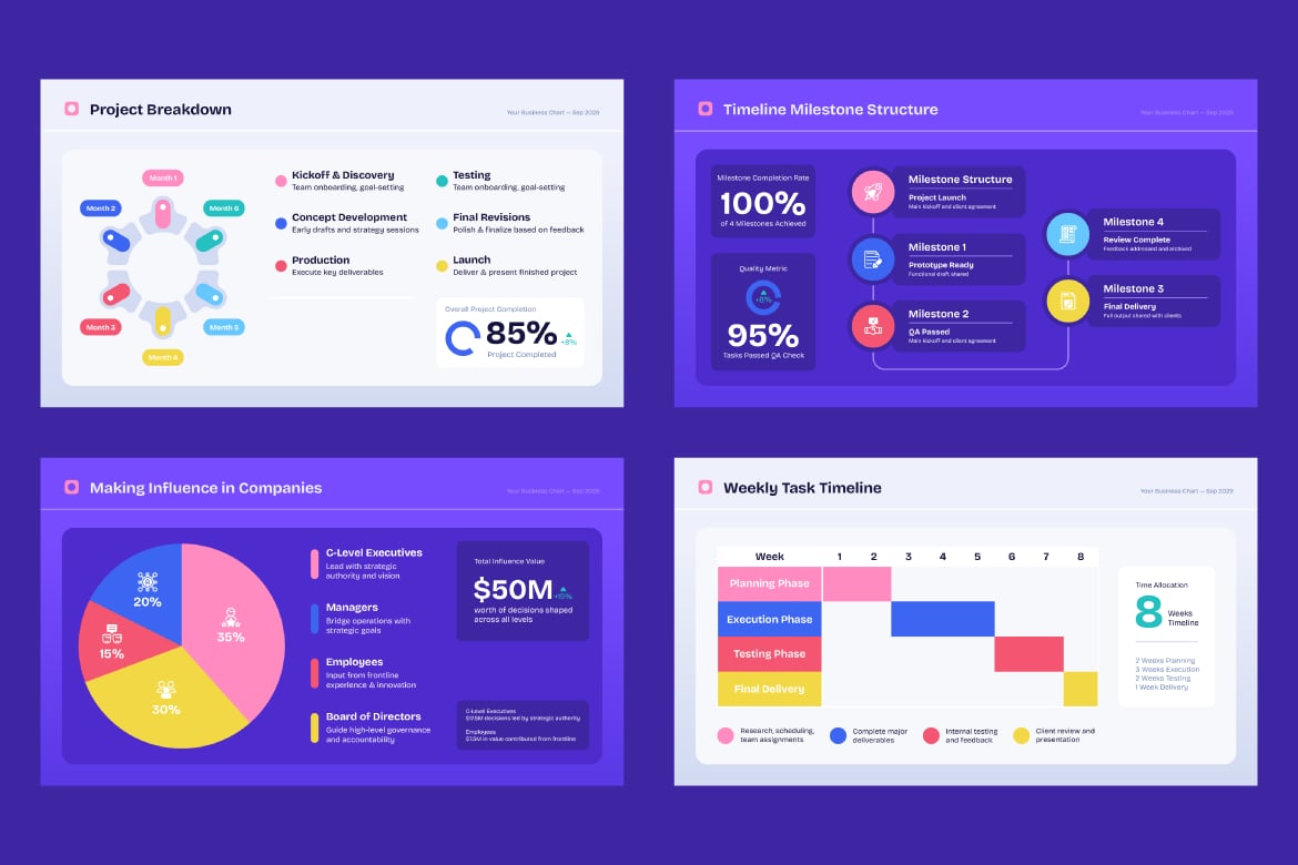商务图表数据信息图素材 Business Chart Infographics