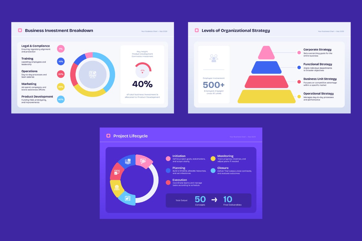 商务图表数据信息图素材 Business Chart Infographics插图4 商务图表数据信息图素材 Business Chart Infographics