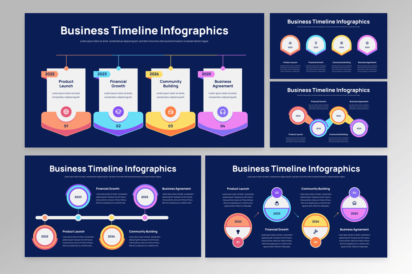 商务时间轴发展历程信息图 Business Timeline Infographics插图2 商务时间轴发展历程信息图 Business Timeline Infographics