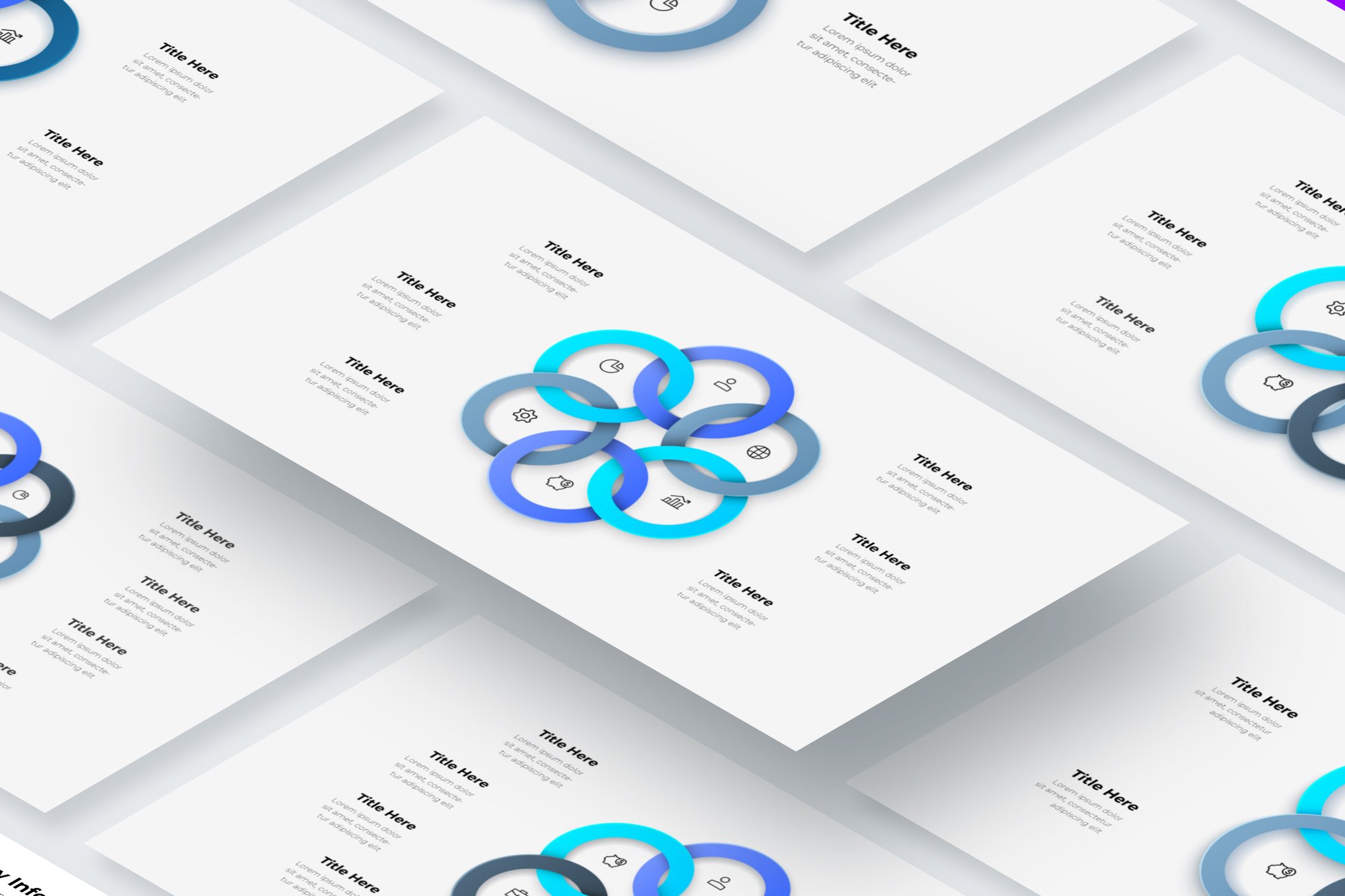 循环信息图图解模板素材包 Cycle Infographic Diagram Templates Pack
