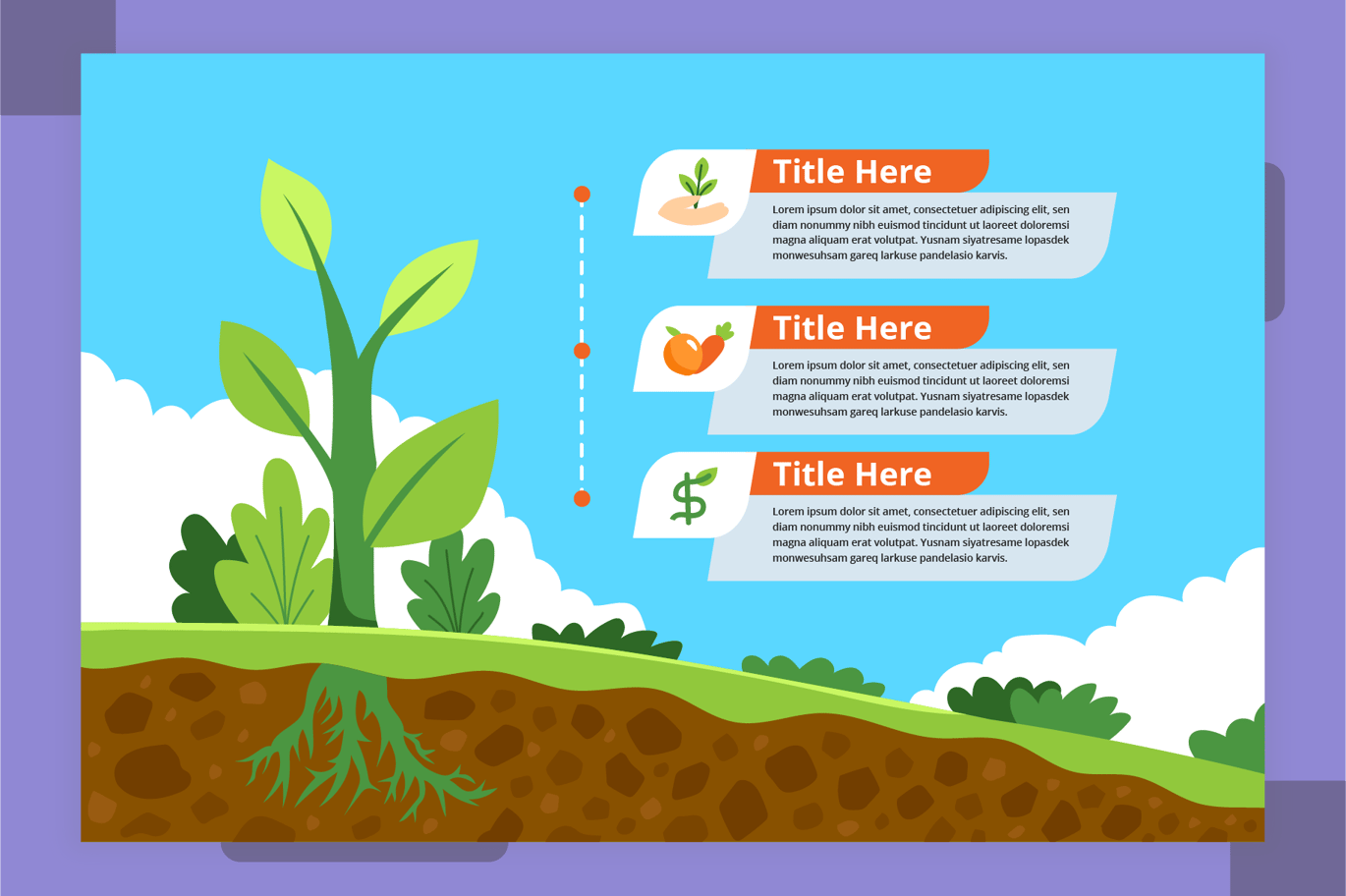农业主题信息图模板 Farming Infographic Template