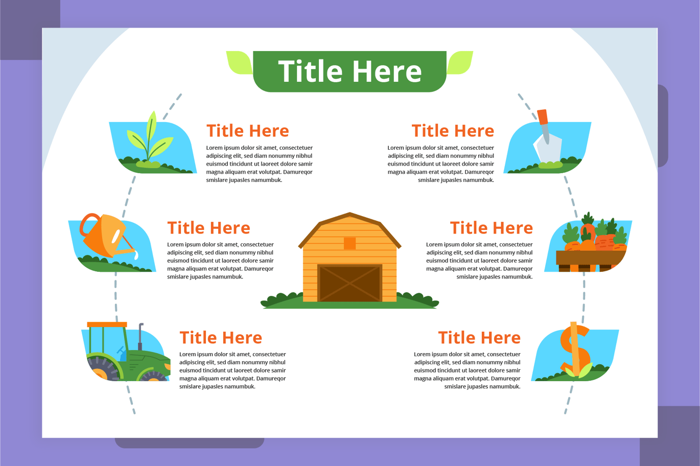 农业主题信息图模板 Farming Infographic Template