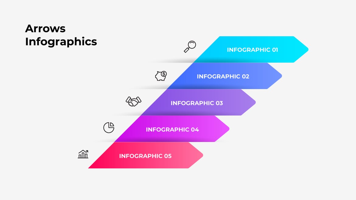 流程箭头信息图模板包 Flow Arrow Infographic Templates Pack