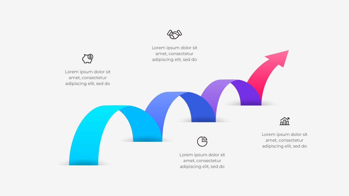 流程箭头信息图模板包 Flow Arrow Infographic Templates Pack