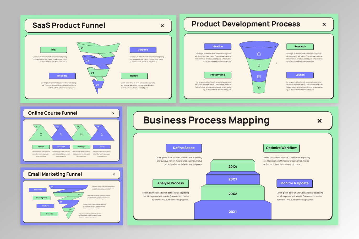 漏斗演示信息图表 Funnel Presentation Infographics